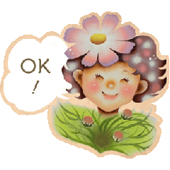 Chatty flowers sticker