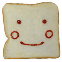 [LINEスタンプ] 食パンにケチャップでお絵かきの画像（メイン）